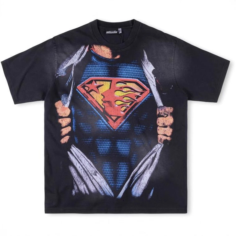 American Hellst hip-hop print T-shirt couple's versatile casual loose short-sleeved top