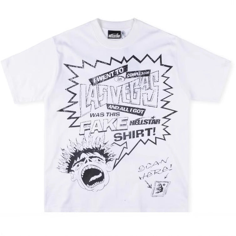 American Hellst hip-hop print T-shirt couple's versatile casual loose short-sleeved top