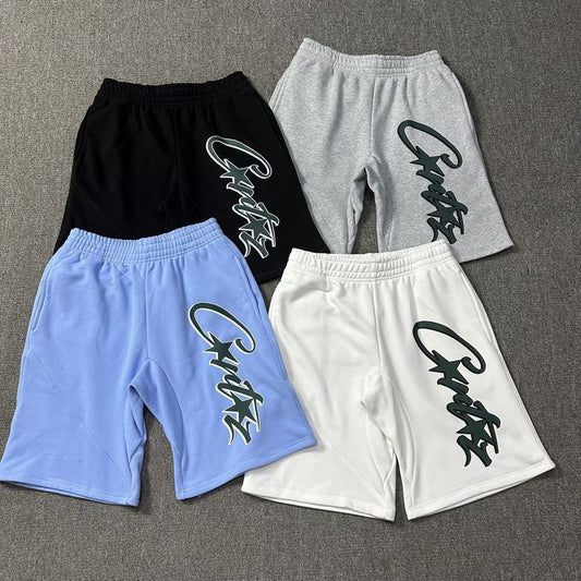 Corteiz classic Evil Island print summer street loose casual hip-hop five-inch shorts for men