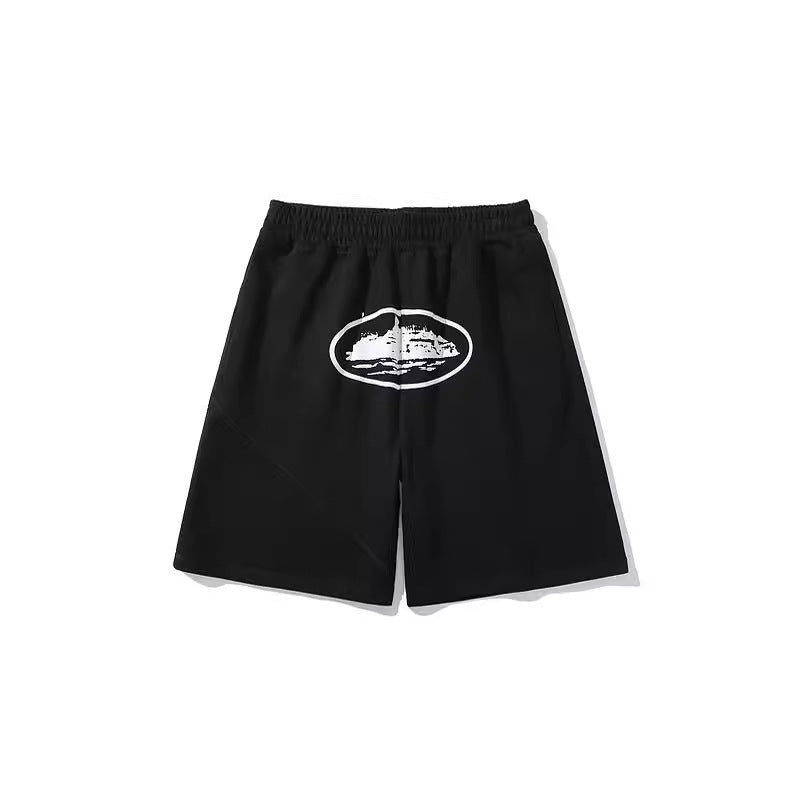 Corteiz classic Evil Island print summer street loose casual hip-hop five-inch shorts for men